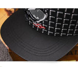 Plaid Check Embroidered Pigeon Snapback Cap Classy Hiphop Fashion Hat--