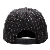 Plaid Check Embroidered Pigeon Snapback Cap Classy Hiphop Fashion Hat--