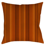 -A seasonally festive double-sided, square throw pillow in spun polyester or synthetic suede finish. A warm decorative accent for Halloween and Fall in striped shades of orange and brown. Available in 3 versions:Sewn Pillow (no zipper)Pillow with Removable Zippered Coveror Cover Only (with zipper, no pillow)This item is made-to-order and typically ships in 3-5 business days.-Spun Polyester-14 x 14 inches-Sewn (no zipper)-796752938271