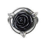 -Beneath a black rose, (a revered symbol of secrecy for hundreds of years), a secret compartment accessed via a sprung top with magnetic swivel. Handcrafted in England of lead-free, fine English Pewter & resin. Genuine Alchemy Gothic jewelry, Brand New with Lifetime Guarantee. Imported from the UK. Shipped from the USA-