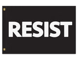 RESIST FLAG, Quality Anti-Trump Anti-Fascist Resistance Protest Banner-High quality, professionally printed polyester flag in your choice of size and style, single or fully double-sided with blackout layer, grommets or pole pocket / sleeve. 2x1ft / 1x2ft, 3x2ft / 2x3ft, 5x3ft / 3x5ft or custom size. Customizable Anti-Trump Protest RESIST Pole Banner Flag, Anti-Fascist Resistance-3 ft x 2 ft-Standard-Grommets-796752936208