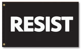 RESIST FLAG, Quality Anti-Trump Anti-Fascist Resistance Protest Banner-High quality, professionally printed polyester flag in your choice of size and style, single or fully double-sided with blackout layer, grommets or pole pocket / sleeve. 2x1ft / 1x2ft, 3x2ft / 2x3ft, 5x3ft / 3x5ft or custom size. Customizable Anti-Trump Protest RESIST Pole Banner Flag, Anti-Fascist Resistance-5 ft x 3 ft-Standard-Grommets-796752936208