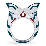 -High quality Ahsoka inspired enameled metal statement ring. Sizing is approximate.Free shipping from abroad with average delivery to the USA in about a month.
star rebel geek cosplay fashion jewelry ashoka cat ears raccoon striped alien galaxy wars mens womens space inexpensive boba fan gift-7 US / 55 EU-