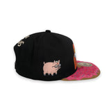 -High quality snapback cap with embroidered crown, side panel and reverse, and a pre-chomped doughnut printed bill. Free shipping from abroad.

funny deadly donut 7 Sins sleeping simpson sloth gluttony pig adjustable baseball hat unique cartoon streetwear fashion cap-