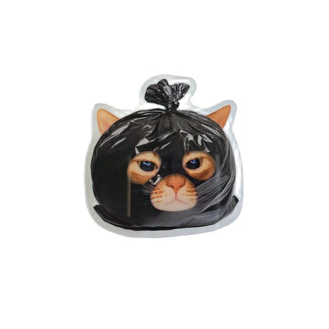 -Unique 3D clear acrylic phone grip with cat wearing a trash bag mask. Case not included.Free shipping from abroad with average delivery in about 2 weeks.

funny weird wtf korean cat meme k-pop kitty phone grip holder socket ring-