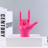 Pop Art ILY Sign Language Hand Sculpture-High quality, brightly colored resin ASL hand sign for I Love You sculpture. 19.5x14x5cm/17.7x5.5x2" Free shipping, average delivery in 2-3 weeks.
cute sweet romantic colorful kawaii american sign language emoji text statue gift translator hearing impaired deaf culture valentines day family girlfriend boyfriend partner-Pink-