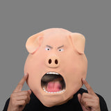 -High quality latex over-the-head mask. One size fits most, ~13.75 x 15.75 inchesPlease note that the mouth is painted/printed with a 3D appearance, not three dimensional. Free shipping,

animated sing angry yelling singing piggy halloween costume cosplay fancy dress -