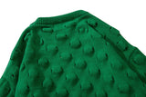 -High quality polyester blend knit jumper uniquely perforated and distressed to create a rippled pattern. Mens / unisex style. See size chart. Free shipping from abroad.

rippled unique unusual bumpy textured pickle winter autumn fashion pullover solid color classy casual holiday knitwear-