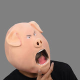 -High quality latex over-the-head mask. One size fits most, ~13.75 x 15.75 inchesPlease note that the mouth is painted/printed with a 3D appearance, not three dimensional. Free shipping,

animated sing angry yelling singing piggy halloween costume cosplay fancy dress -