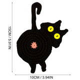 Cat Butt Coasters - Funny Feline Crocheted Drink Coasters -It may seem very un-catlike to protect furniture and help keep objects on surfaces but that's just what these kitties do... while still being a bit rude about it! Handmade durable high quality crochet knitted cotton kitty coasters. Sold individually or as a set of 8. Free shipping. Unique novelty gift home decor woven-