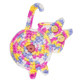 Cat Butt Coasters - Funny Feline Crocheted Drink Coasters -It may seem very un-catlike to protect furniture and help keep objects on surfaces but that's just what these kitties do... while still being a bit rude about it! Handmade durable high quality crochet knitted cotton kitty coasters. Sold individually or as a set of 8. Free shipping. Unique novelty gift home decor woven-Carnival-