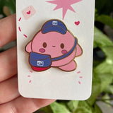 -Super cute small pin of Kirby with mail carrier satchel and cap. Measures about 3cm / 1.18" - Free shipping from abroad with average delivery to the US in about 2 weeks.
kawaii letter carrier postal worker post office gamer gaming dreamland pinback badge enamel alloy metal usps postman mailman courier gift flair -