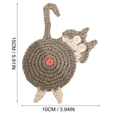 Cat Butt Coasters - Funny Feline Crocheted Drink Coasters -It may seem very un-catlike to protect furniture and help keep objects on surfaces but that's just what these kitties do... while still being a bit rude about it! Handmade durable high quality crochet knitted cotton kitty coasters. Sold individually or as a set of 8. Free shipping. Unique novelty gift home decor woven-