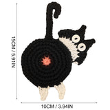 Cat Butt Coasters - Funny Feline Crocheted Drink Coasters -It may seem very un-catlike to protect furniture and help keep objects on surfaces but that's just what these kitties do... while still being a bit rude about it! Handmade durable high quality crochet knitted cotton kitty coasters. Sold individually or as a set of 8. Free shipping. Unique novelty gift home decor woven-