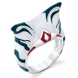 -High quality Ahsoka inspired enameled metal statement ring. Sizing is approximate.Free shipping from abroad with average delivery to the USA in about a month.
star rebel geek cosplay fashion jewelry ashoka cat ears raccoon striped alien galaxy wars mens womens space inexpensive boba fan gift-