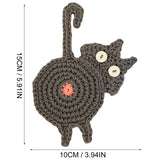 Cat Butt Coasters - Funny Feline Crocheted Drink Coasters -It may seem very un-catlike to protect furniture and help keep objects on surfaces but that's just what these kitties do... while still being a bit rude about it! Handmade durable high quality crochet knitted cotton kitty coasters. Sold individually or as a set of 8. Free shipping. Unique novelty gift home decor woven-