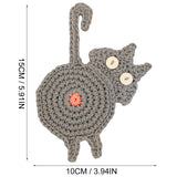 Cat Butt Coasters - Funny Feline Crocheted Drink Coasters -It may seem very un-catlike to protect furniture and help keep objects on surfaces but that's just what these kitties do... while still being a bit rude about it! Handmade durable high quality crochet knitted cotton kitty coasters. Sold individually or as a set of 8. Free shipping. Unique novelty gift home decor woven-