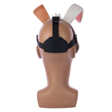 -High quality face mask with comfortable adjustable straps. Made of thin, durable resin with latex rubber ears. Intended only for costume and cosplay use, not as protective gear. One size fits most. Free shipping from abroad.

Halloween five nights at freddy's horror FNAF rabbit videogame creepy scare bunny-