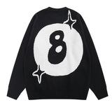 -High quality knitted sweater with crew neck and extra long sleeves. See size chart below. Free Shipping from abroad, average delivery in 2-3 weeks.

retro vintage classic billiards skateboarding y2k streetwear unisex fall fashion winter autumn warm sweatshirt knitted pullover jumper magic pool skater eightball 8ball-