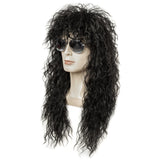 -High quality, dense, high temp synthetic hair cosplay wig. Average mens/unisex sizing. 30 inches long curly 80s heavy metal style cut in natural black. Can be styled and permed. Free shipping.
Stranger Things 4 Eddie Munson Halloween Costume Cosplay Accessory 1980s Heavy Metal eighties hellfire club scifi horror -