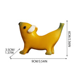 -Unique banana dog sculptures. High quality resin. Three different size/styles available. 9cm, 12cm and 20cm. Free shipping from abroad.

Unusual fruit puppy figure office desk decoration home decor weird creative gift dachshund wiener dog funny food pup figurine-S-