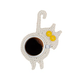 Cat Butt Coasters - Funny Feline Crocheted Drink Coasters -It may seem very un-catlike to protect furniture and help keep objects on surfaces but that's just what these kitties do... while still being a bit rude about it! Handmade durable high quality crochet knitted cotton kitty coasters. Sold individually or as a set of 8. Free shipping. Unique novelty gift home decor woven-