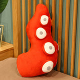 -Large stuffed plush tentacle pillows. Zippered cover, pocket to insert your hand or foot. Two styles, A: 30x55cm/21.7x11.8in, B: 45x35cm/17.7x13.8in. Red or gray. Free shipping, average delivery 2-3 weeks.

big funny weird cartoon plushy slippers gloves hentai unique home decor toy gift octopus alien squid snuggle prop-A-Red-