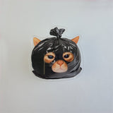 -Unique 3D clear acrylic phone grip with cat wearing a trash bag mask. Case not included.Free shipping from abroad with average delivery in about 2 weeks.

funny weird wtf korean cat meme k-pop kitty phone grip holder socket ring-