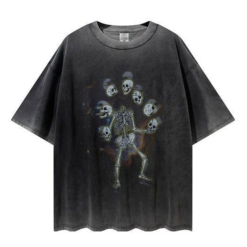 -Unisex designer fashion tee with rough construction, retro printed graphics and heavy, grunge style distressing. 100% cotton. Free shipping from abroad. These shirts typically arrive in about 2 weeks to the USA. Vintage 90s nineties style streetwear skater gothic harajuku halloween spoopy vision baggy 1990s skate -M-