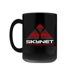 -Premium quality mug in your choice of 11oz or 15oz. High quality, durable ceramic. Microwave safe. This item is made-to-order and typically ships in 2-3 business days. Scifi AI skynet terminator cyberdyne classic science fiction artificial intelligence black coffee mug cup tech internet geek gift -15oz-796752936338