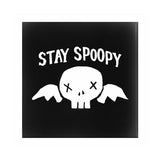 Stay Spoopy Winged Skull Buttons - 1.25, 2.25 or 3in - Halloween Goth-High quality scratch and UV resistant mylar and metal pinback badge. 1.25, 2.25 or 3 inches. Ships in 3-5 business days from the US. 
Funny spoopy skeletons meme goth gothic halloween pinback badge pin kowai creepy cute harajuku gift -2 inch Square Button-