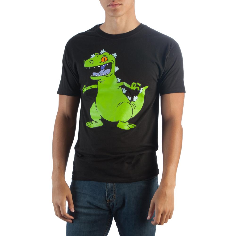Rugrats Black Reptar Shirt, Officially Licensed Retro Nickelodeon Tee-BLACK-S-