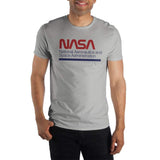 NASA Retro Logo Tee, Officially Licensed, 1970s 1980s Longform Text--