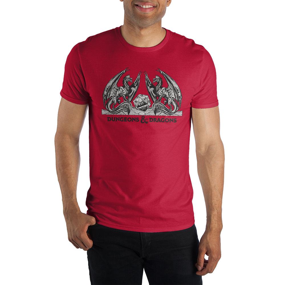 Dungeons and Dragons Red Classic Logo Tee, Officially Licensed Shirt-RED-S-843743108516