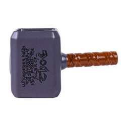 Large Thor's Hammer Coffee Mug / Pint Glass-Large, high quality ceramic 3D Thor's Hammer coffee mug / pint glass. This mighty cup holds 550mL / 18.6oz / 1.16 Pint and measures roughly 8x8x11cm (3.15x3.15x4.3 inches) with 9cm (3.54in) handle. Suitable for hot and cold beverages. Free shipping. superhero norse god mythology vikings gifts for him novelty drinking-