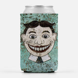 Asbury Park Tillie Beverage Insulator Wrap, Carnival Can Cooler Wrap-Reusable neoprene beverage insulator sleeve. Fits standard 12oz and 16oz cans or bottles and keeps beverages cold. Easy to clean and foldable for easy storage. Classic iconic Asbury Park, New Jersey Tillie carnival barker roadside Americana kitsch art beer soda drink accessory. Great gift or drink marker for parties. -