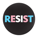 Transgender RESIST Protest Buttons, 1.25in 2.25in or 3in LGBTQ LGBTQIA-High quality scratch and UV resistant mylar & metal pinback button. 1.25, 2.25 or 3 inches. Custom made trans pride pin badge. Transgender resist protest LGBTQ LGBT GLBT LGBTQX LGBTQIA visibility representation rights equality justice. Trans Lives Matter-2.25 inch Round Button-