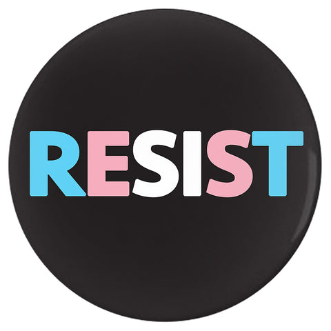 Transgender RESIST Protest Buttons, 1.25in 2.25in or 3in LGBTQ LGBTQIA-High quality scratch and UV resistant mylar & metal pinback button. 1.25, 2.25 or 3 inches. Custom made trans pride pin badge. Transgender resist protest LGBTQ LGBT GLBT LGBTQX LGBTQIA visibility representation rights equality justice. Trans Lives Matter-3 inch Round Button-