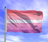 Transfeminine Lesbian Pride Flag, LGBTQIA Trans-Feminine Banner-Transfeminine Lesbian Pride Flag. High quality indoor / outdoor pole flag, in your choice of size & style. Single or double sided, grommets or pole sleeve / pocket. These flags are made-to-order and ship in about 10 business days from within the USA. Trans Feminine, Transgender Inclusive Lesbian LGBTQIA LGBTQ LGBT GLBT Intersex Nonbinary Rights Equlity Protest March Festival-