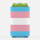 Transgender Pride Insulator Sleeve, Trans Rights LGBT LGBTQ LGBTQIA -High quality, reusable neoprene beverage insulator sleeve. Fits standard 12oz and 16oz cans or bottles and keeps beverages cold. Easy to clean and foldable for easy storage. Great gift or drink marker for parties. LGBT GLBT LGBTQ LGBTQIA LGBTQX Trans Transgender Pride Stripes, Rights, Representation, Equality. -