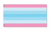 Transmasculine Pride Flag - Custom LGBTQIA Trans Pride - 1x2, 2x3, 3x5-Transmasculine Pride Flag. High quality indoor / outdoor pole flag, professionally made in the USA in your choice of size & style. Single or double sided, grommets or pole sleeve / pocket. Fully customizable. – Trans Masculine, Transgender LGBTQIA LGBTQI LGBTQ LGBT GLBT Intersex Nonbinary Rights Equlity Protest March Festival-2 ft x 1 ft-Standard-Grommets-