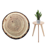 Tree Ring Slice Floor Mat / Area Rug - Unique Rustic Wood Cabin Decor-Unique floor mat printed with realistic tree ring pattern and shaped to match. Mat has a plush 3D polyester ultrafine fiber top and non-slip bottom. Roughly 6mm thick and available in sizes ranging from about 2ft to 6ft in diameter. These mats typically ship in 4-6 business days. Once shipped most arrive in 2-3 weeks.-