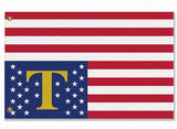 Trumped USA Distress Flag - Anti-Trump Protest RESIST Pole Banner -Patriotic Trumped America USA in Distress Protest Flag - Upside down American flag with Trump's golden T supplanting all but the 30 stars . Available in red, white & blue or black & gray. 2x1ft / 1x2ft, 3x2ft / 2x3ft, 5x3ft / 3x5ft or custom, Anti-Trump Anti-Fascist Resistance Pole Banner, Antifa No 45 Criminal Trump-3 ft x 2 ft-Standard-Grommets-725185481603