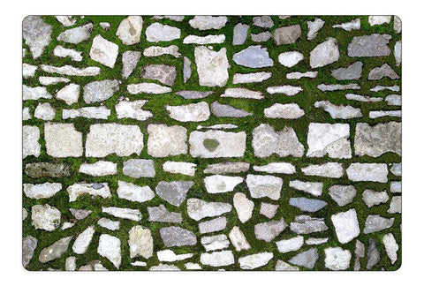 -High quality 23.6 x 15.7in (60x40cm) doormat / floor mat. Professionally printed, durable & colorfast non-woven polyester fiber top, non-slip bottom. Indoor / outdoor use. Free Shipping Worldwide. Tudor stone courtyard pattern door mat. Housewarming floor decor gift. Classic natural neutral design.-