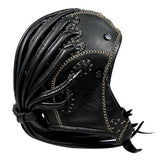 -High quality faux leather and latex cyber punk dread/tentacle helmet. Helm only, no mask included. Intended for costume and cosplay use, not as protective headgear. One size fits most adults. Free shipping from abroad.

Halloween future cyber punk goth gothic rave clubwear braids tentacles dreadlock headgear headwear -