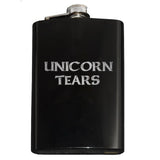 Funny Unicorn Tears Flask-Black-Just the Flask-616641499754