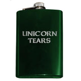 Funny Unicorn Tears Flask-Green-Just the Flask-616641499754