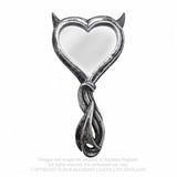 Devil Heart Hand Mirror, Alchemy Gothic - Double-sided Magnifying Goth--