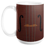 -Premium quality 11oz or 15oz mug. Dishwasher and microwave safe. Designed after the look of classical stringed musical instrument.Great gift for a musician, cellist, violinist, viollist, fiddler, teachers or fans of orchestral, symphonic, traditional folk or bluegrass music feat fiddle or upright bass-