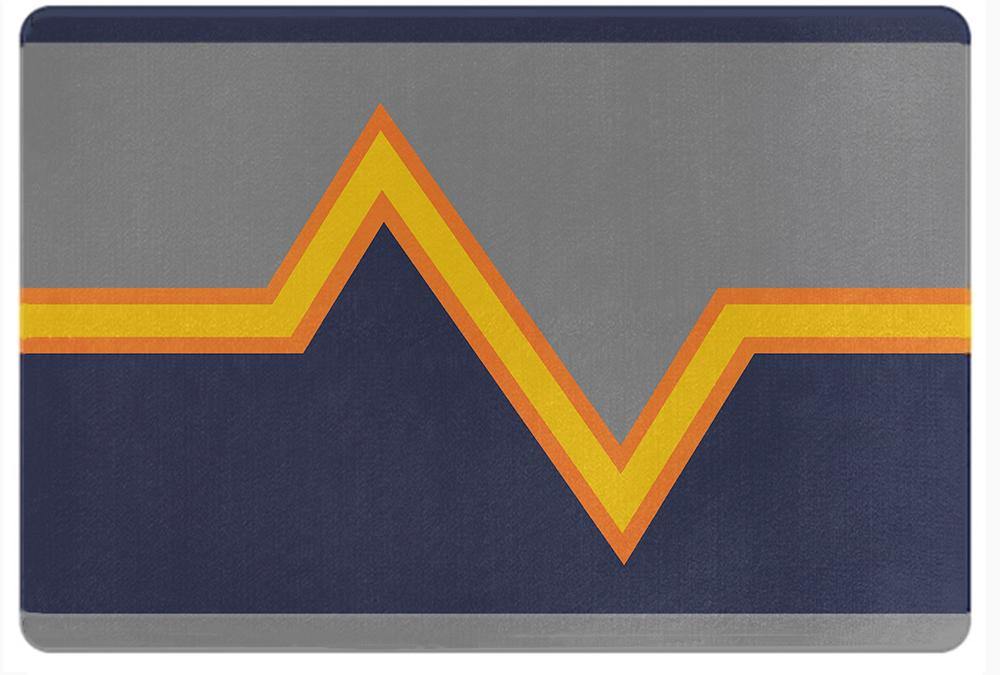 Volt Line Doormat - Retro Home Decor-High quality 23.6 x 15.7in (60x40cm) doormat / floor mat. Professionally printed, durable & colorfast non-woven polyester fiber top, non-slip bottom. Indoor / outdoor use. Free Shipping Worldwide. Retro Volt Line doormat. Skating / arcade 1980s 80s eighties and 1990s nineties 90s inspired kitsch design. Home decor gift.-